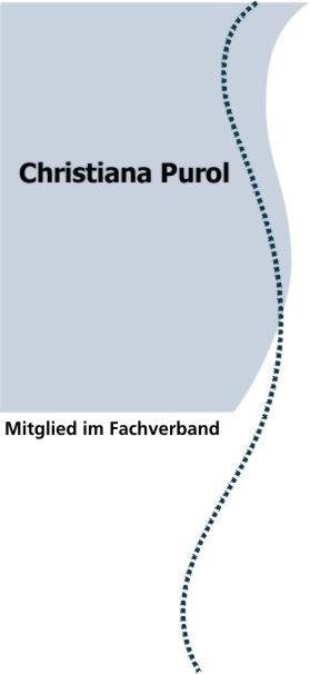 Heilpraktikerin Christiana Purol, Mitglied im Fachverband deutscher Heilpraktiker e.V.
